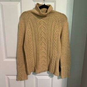 Maxwell & Co Cape Cod Tan Pullover‎ Cable Knit Sweater - Size Small